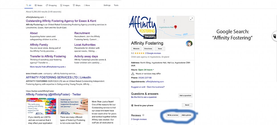 Affinity Google Review